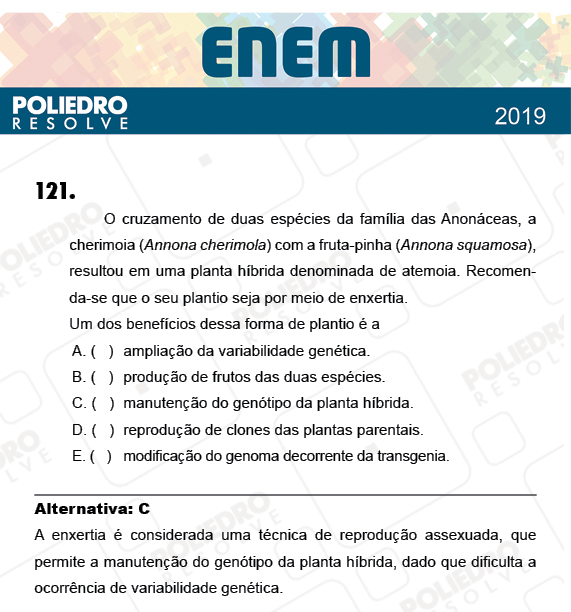 Questão 121 - 2º Dia - Prova AMARELA - ENEM 2018