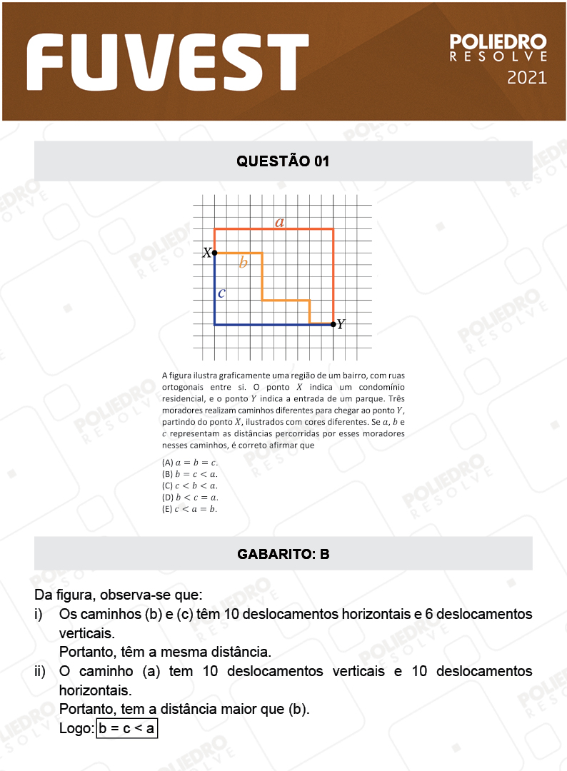 Questão 1 - 1ª Fase - FUVEST 2021