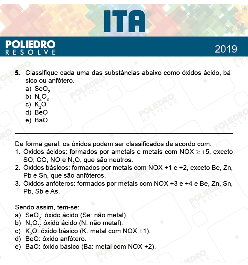 Dissertação 5 - 2ª Fase - 1º Dia - MAT / QUI - ITA 2019