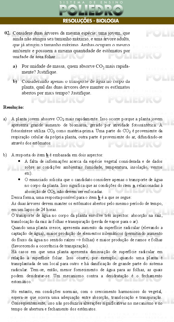 Dissertação 2 - Conhecimentos Específicos - UNIFESP 2009