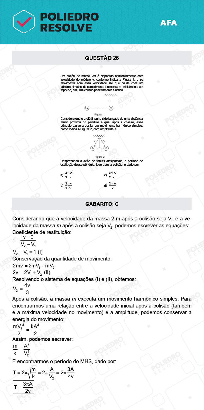 Questão 26 - Prova Modelo A - AFA 2022