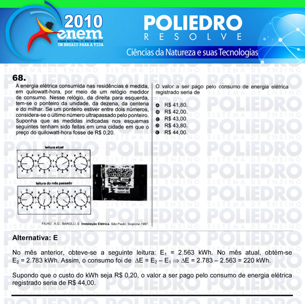 Questão 68 - Sábado (Prova azul) - ENEM 2010