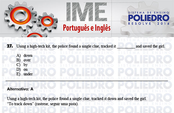 Questão 27 - Português e Inglês - IME 2014