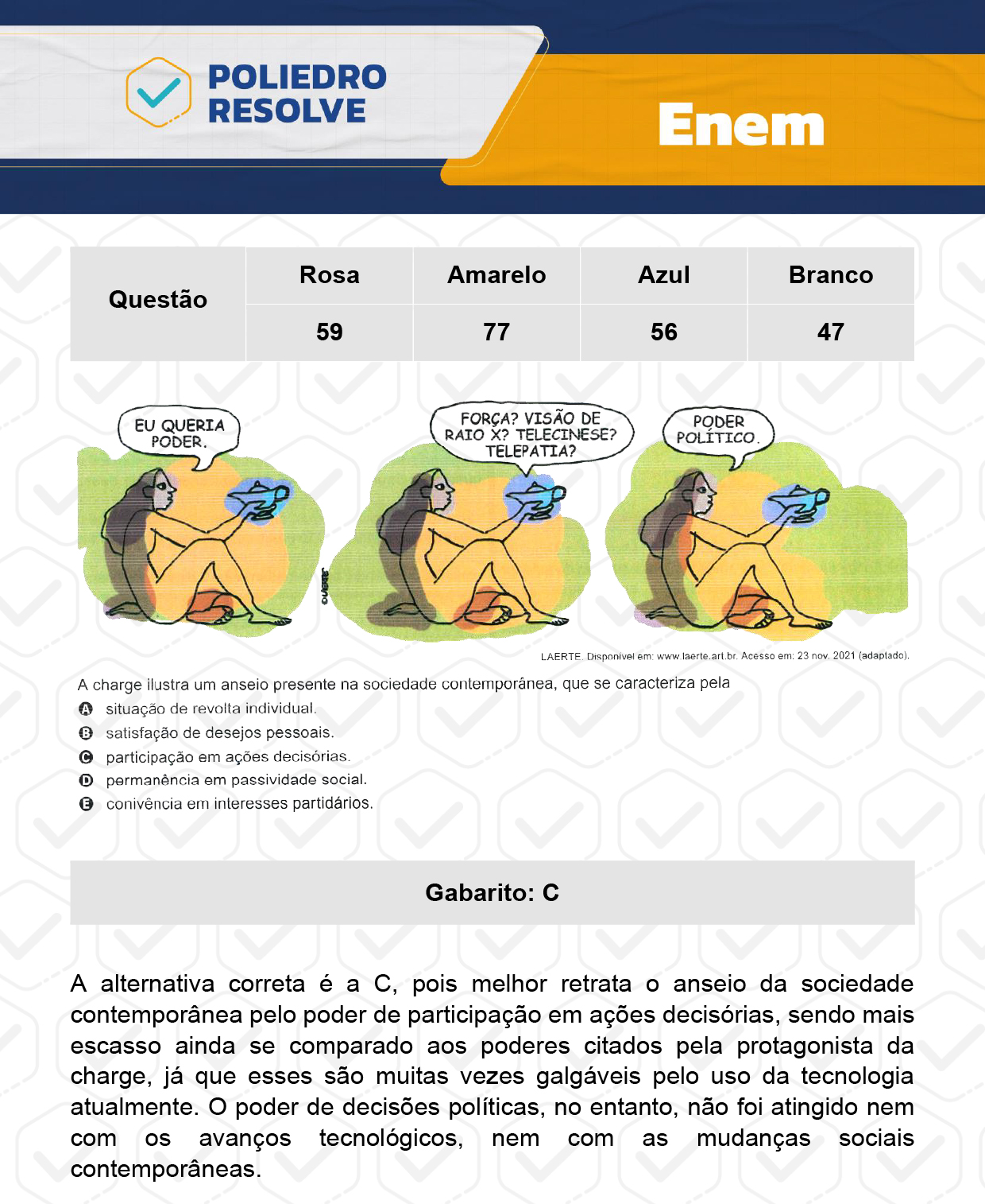 Questão 77 - Dia 1 - Prova Amarela - Enem 2023