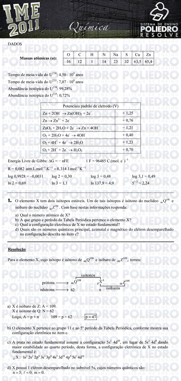 Dissertação 1 - Química - IME 2011