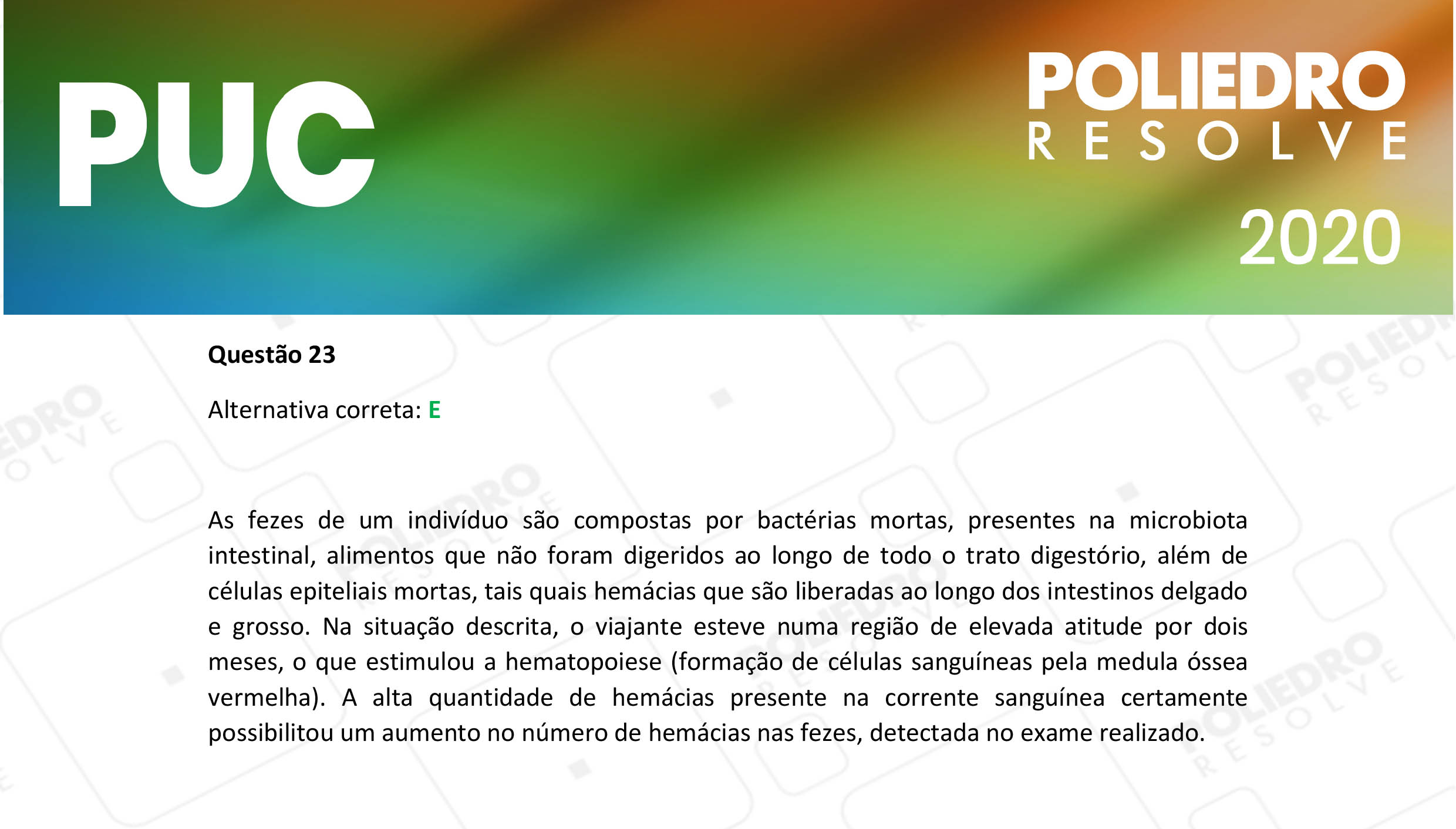 Questão 23 - 1ª Fase - PUC-Campinas 2020