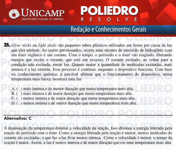 Questão 25 - 1ª Fase - UNICAMP 2012