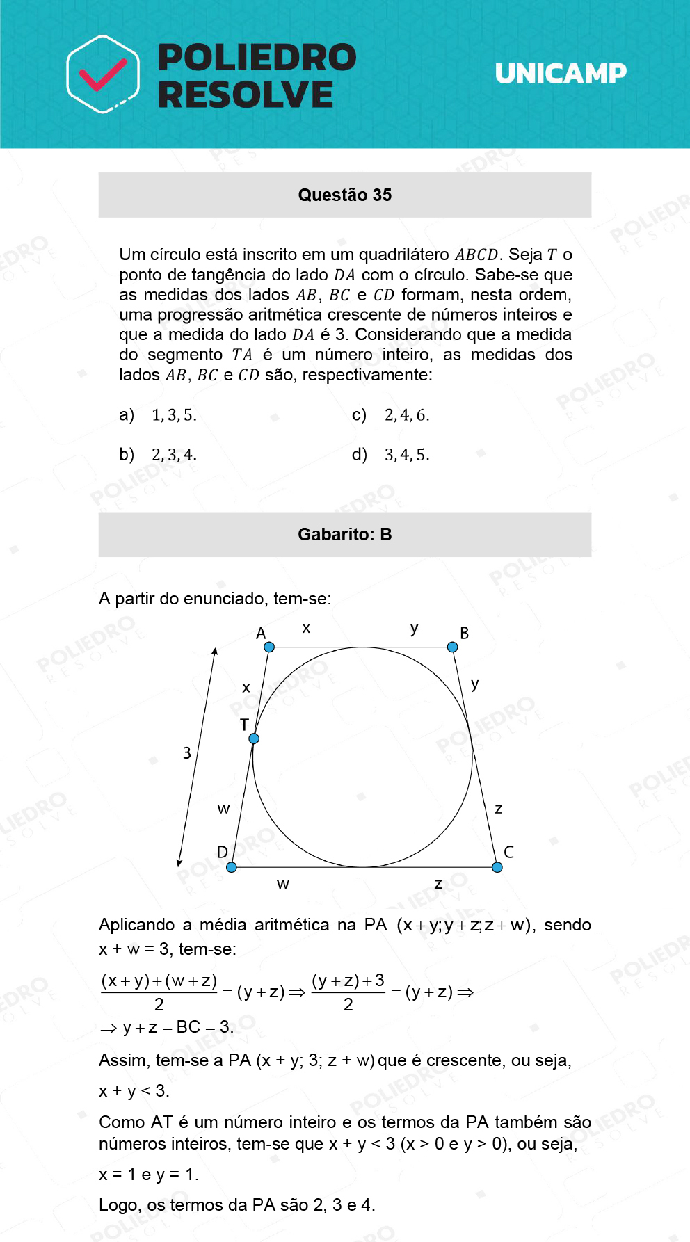 Questão 35 - 1ª Fase - 1º Dia - S e Z - UNICAMP 2022