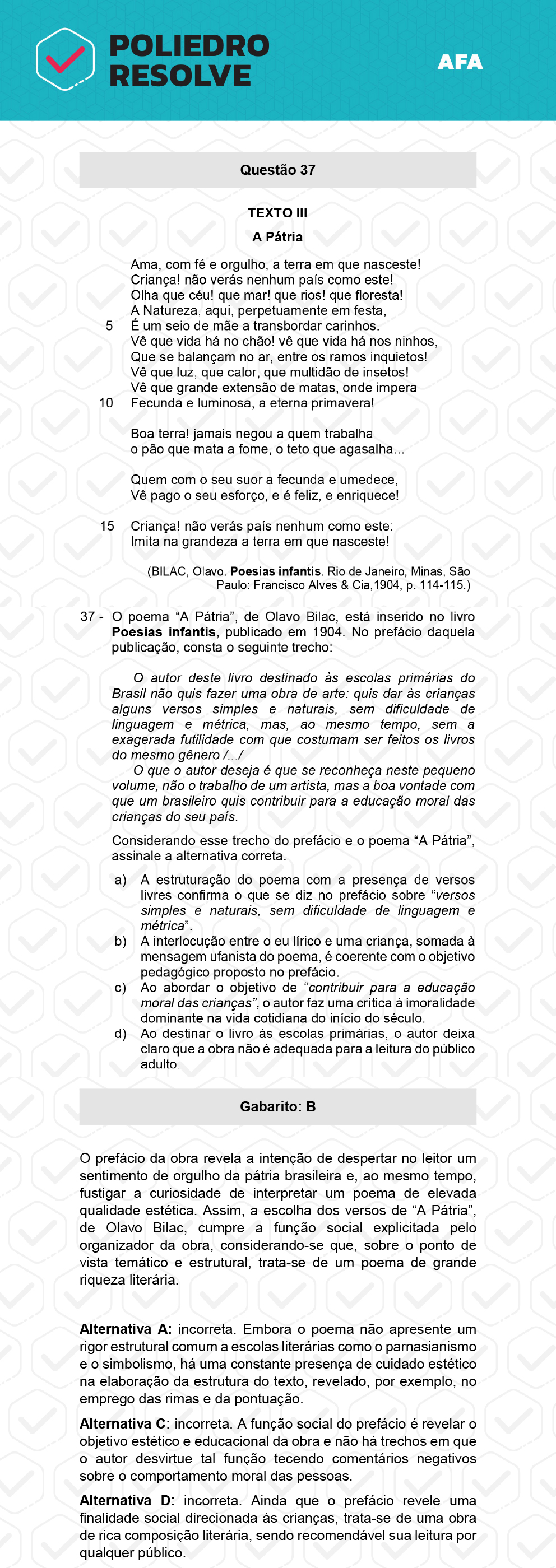 Questão 37 - Prova Modelo A - AFA 2023