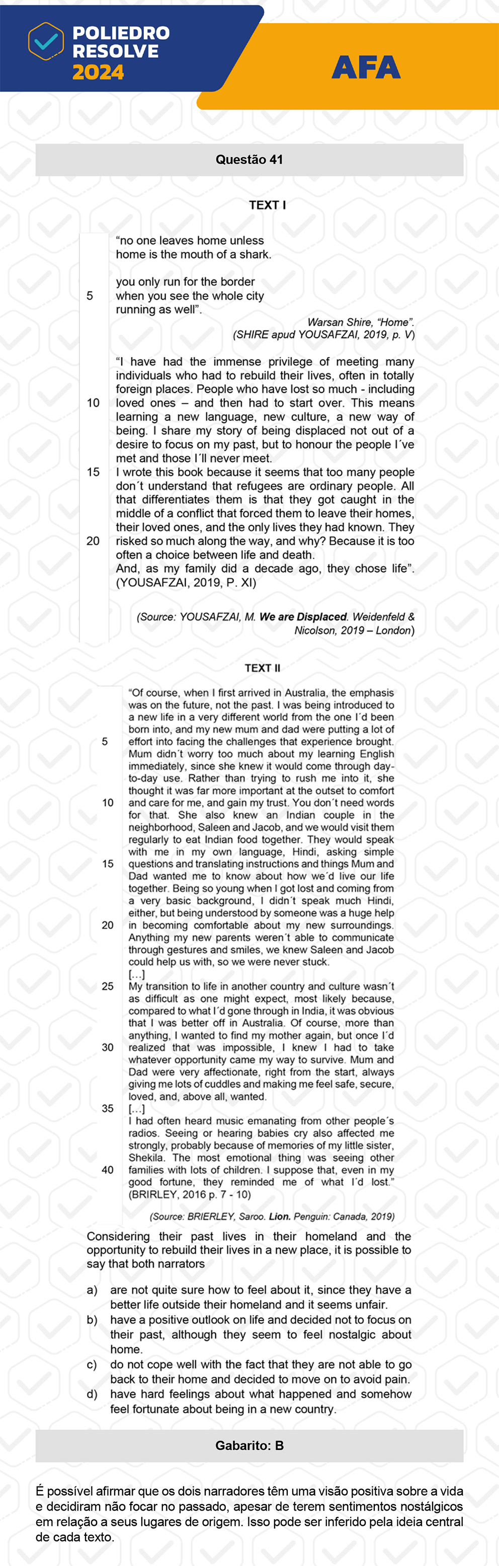 Questão 41 - Prova Modelo A - AFA 2024