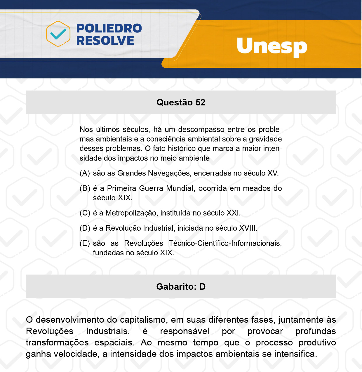 Questão 52 - 1ª Fase - UNESP 2024