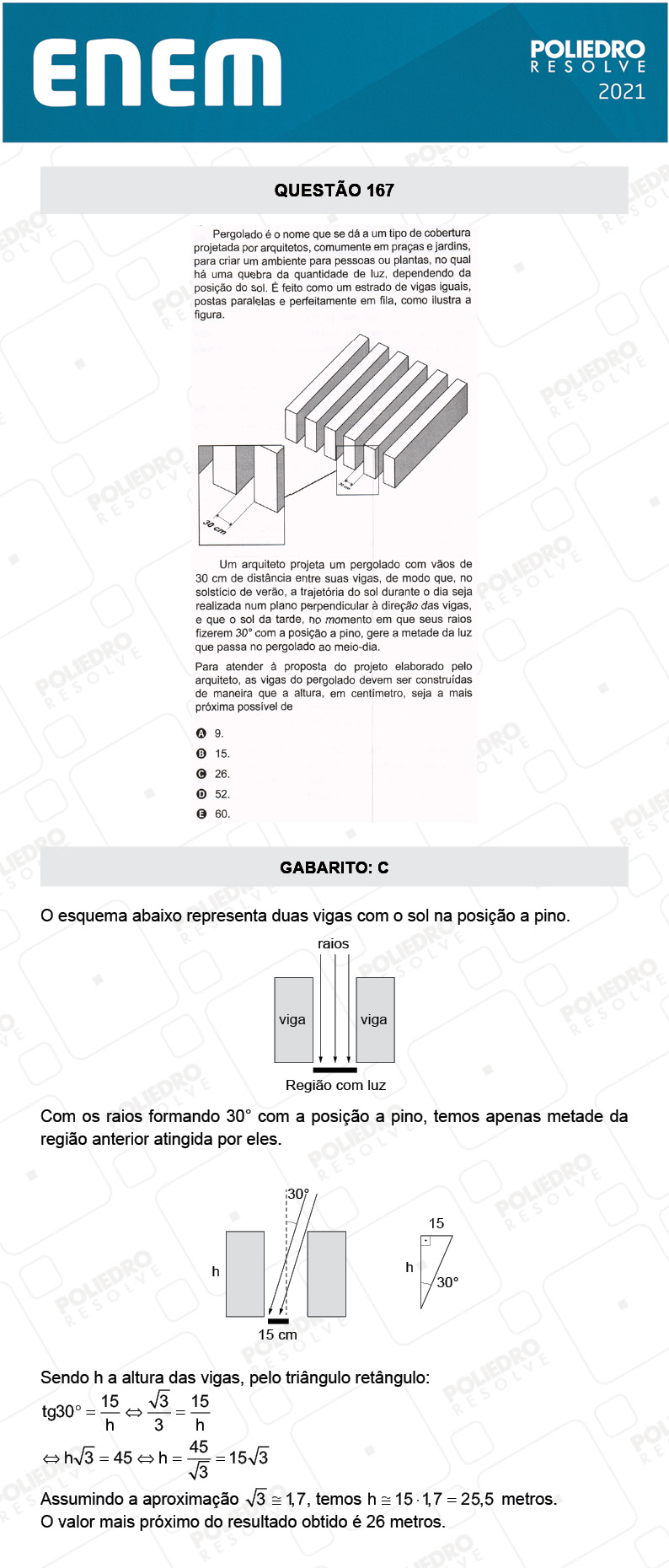 Questão 167 - 2º Dia - Prova Rosa - ENEM 2020