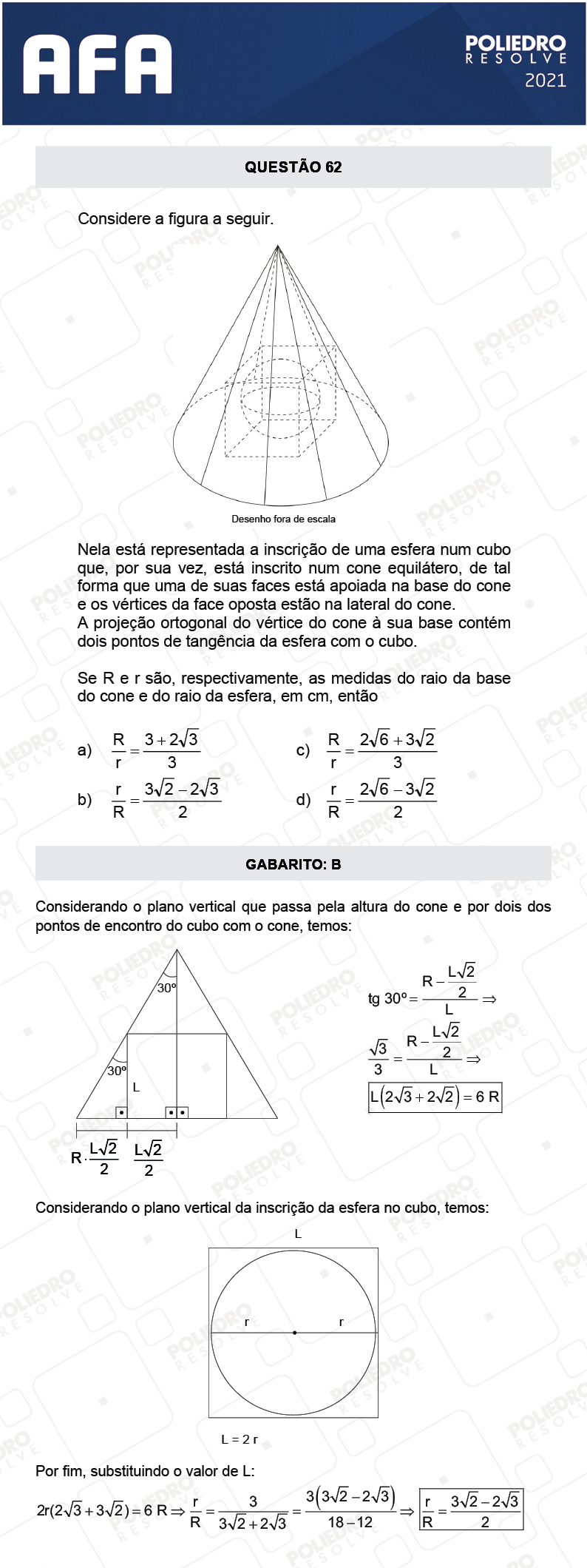 Questão 62 - Prova Modelo A - AFA 2021