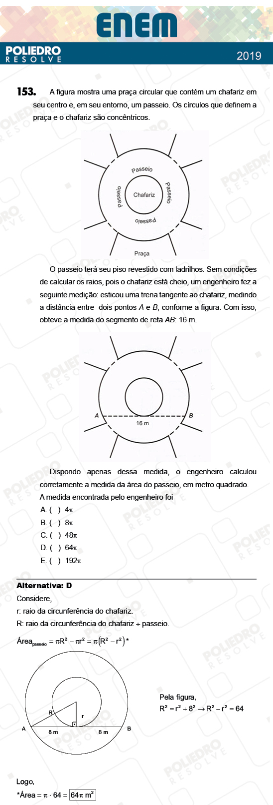 Questão 153 - 2º Dia - Prova CINZA - ENEM 2018