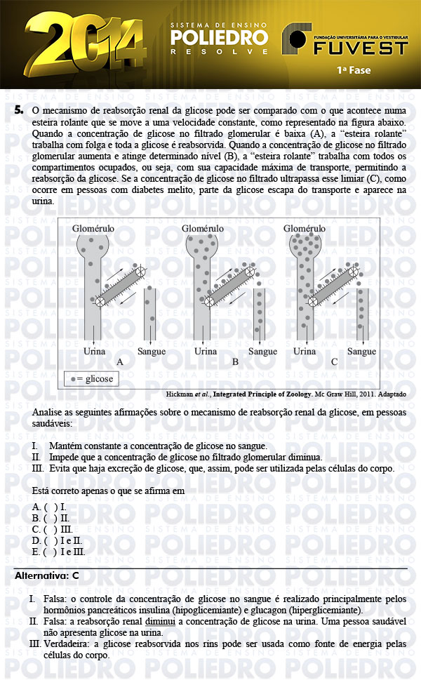 Questão 5 - 1ª Fase - FUVEST 2014