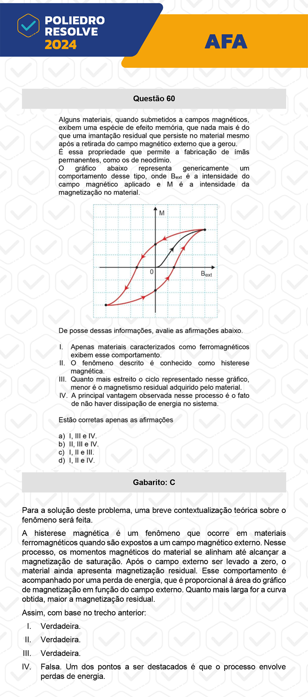 Questão 60 - Prova Modelo A - AFA 2024