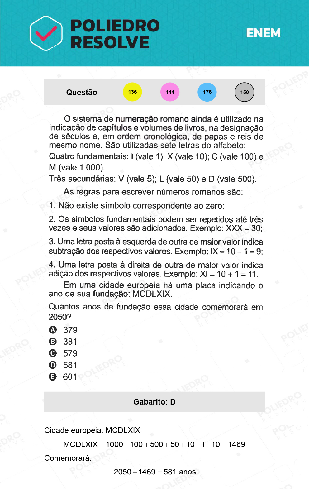 Questão 150 - 2º Dia - Prova Cinza - ENEM 2021