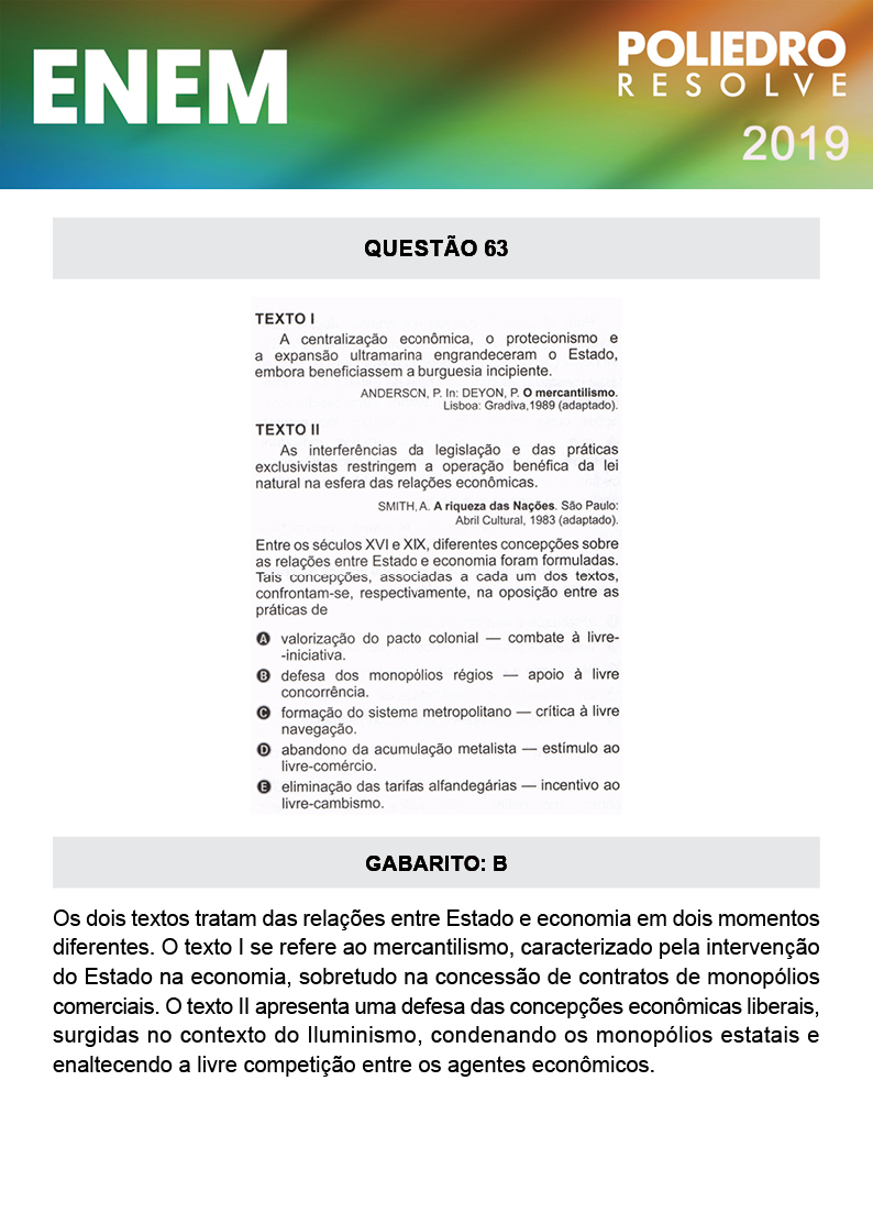 Questão 63 - 1º DIA - PROVA AZUL - ENEM 2019