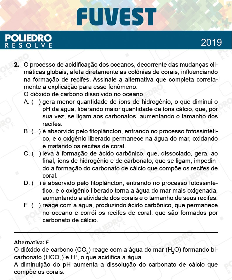 Questão 2 - 1ª Fase - Prova Z - FUVEST 2019