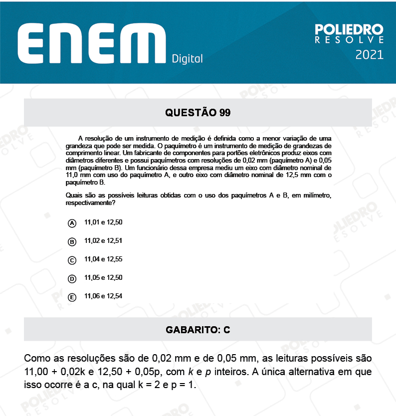 Questão 99 - 2º Dia - Prova Azul - ENEM DIGITAL 2020