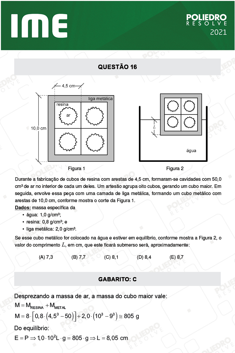 Questão 16 - 1ª FASE - IME 2021