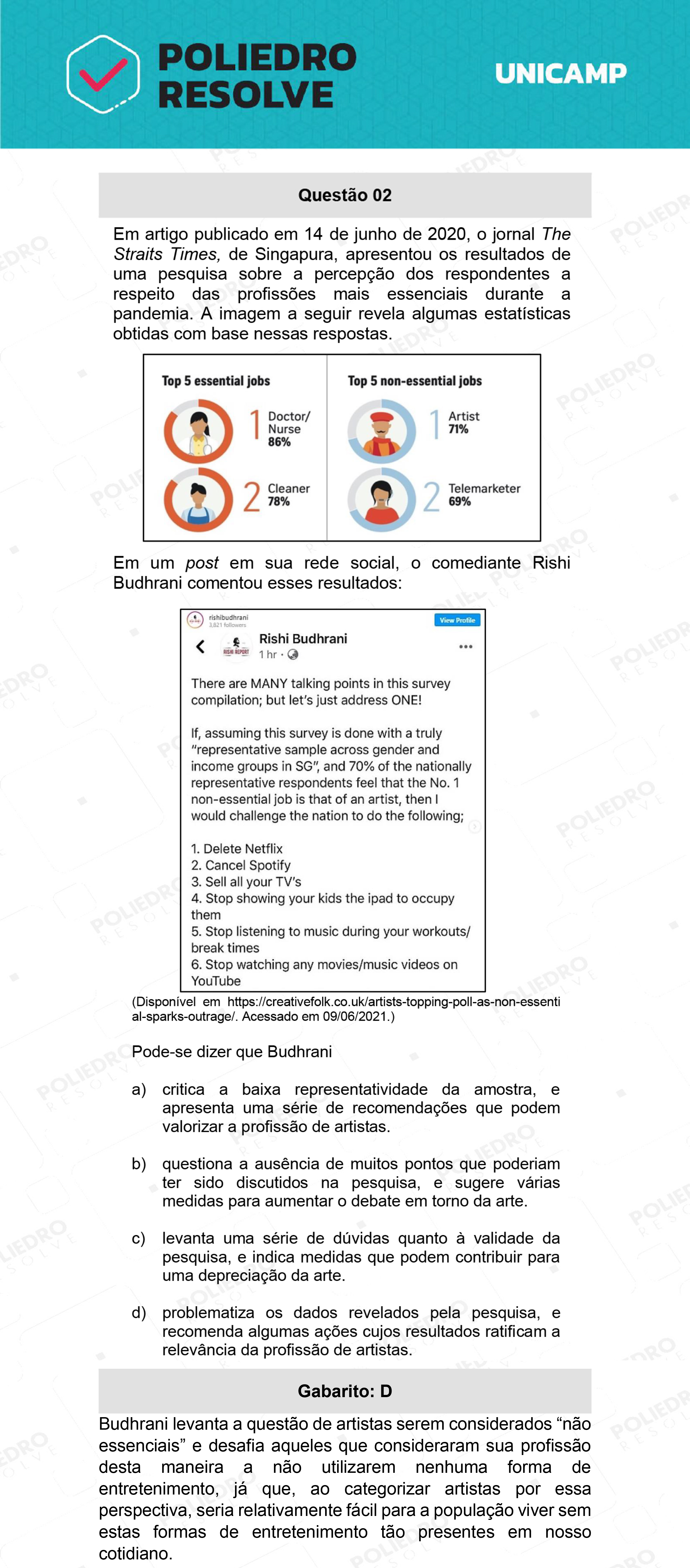 Questão 2 - 1ª Fase - 1º Dia - S e Z - UNICAMP 2022