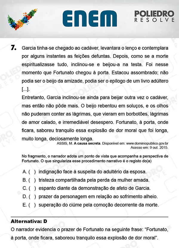 Questão 7 - 1º Dia (PROVA AZUL) - ENEM 2017