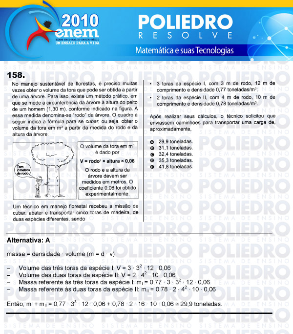 Questão 158 - Domingo (Prova rosa) - ENEM 2010