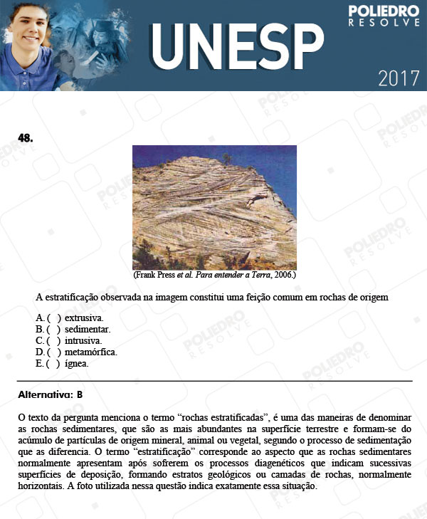 Questão 48 - 1ª Fase - UNESP 2017