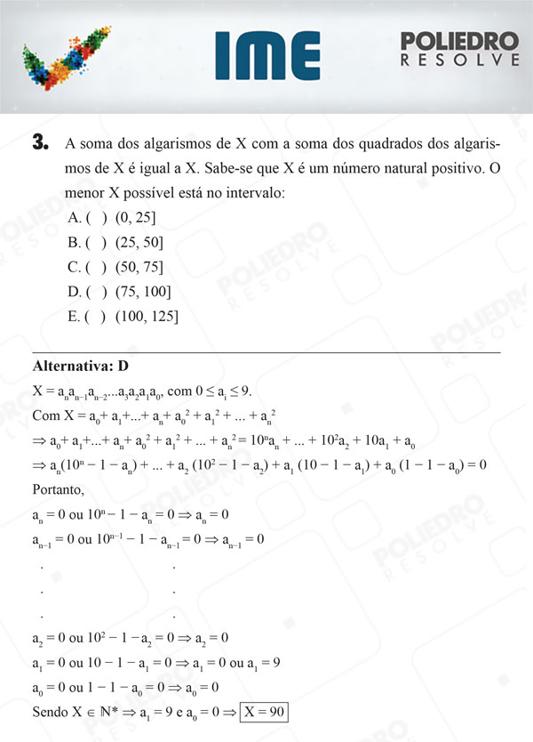 Questão 3 - 1ª Fase - IME 2018