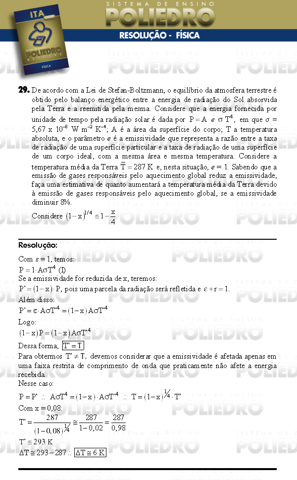 Dissertação 29 - Física - ITA 2008