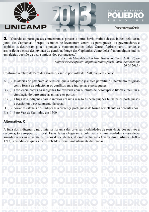 Questão 3 - 1ª Fase - UNICAMP 2013