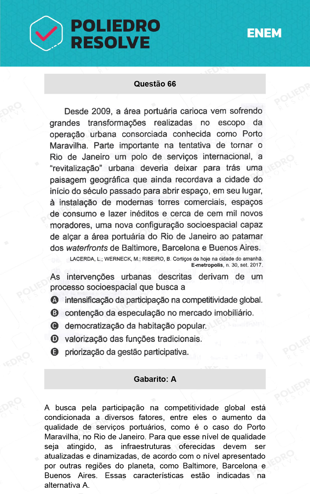 Questão 66 - 1º Dia - Prova Amarela - ENEM 2021