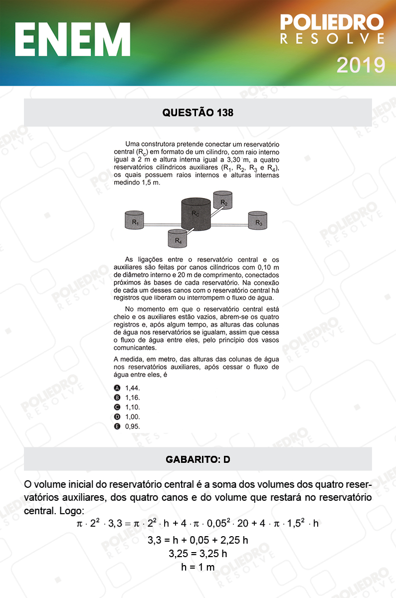 Questão 138 - 2º DIA - PROVA ROSA - ENEM 2019