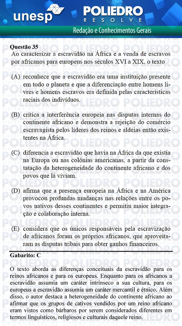 Questão 35 - 1ª Fase - UNESP 2012
