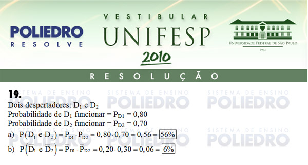 Dissertação 19 - Conhecimentos Específicos - UNIFESP 2010