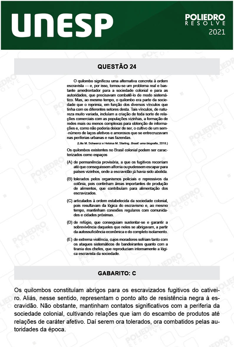 Questão 24 - 2ª Fase - UNESP 2021