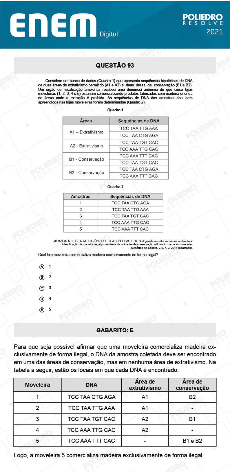 Questão 93 - 2º Dia - Prova Amarela - ENEM DIGITAL 2020