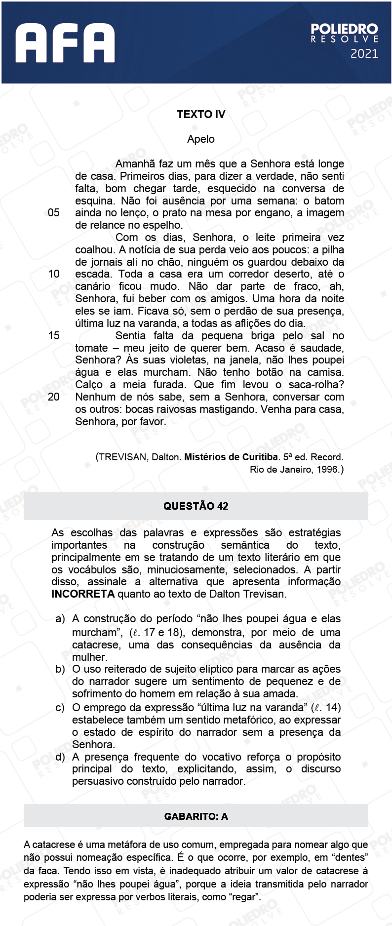 Questão 42 - Prova Modelo A - AFA 2021