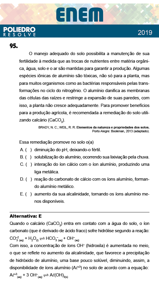 Questão 95 - 2º Dia - Prova ROSA - ENEM 2018