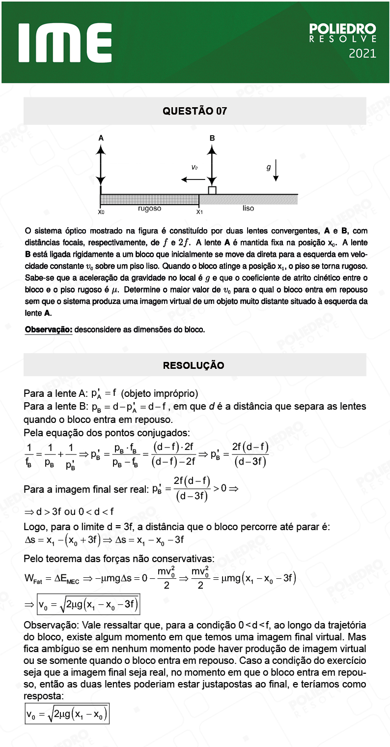 Dissertação 7 - 2ª Fase - Física - IME 2021