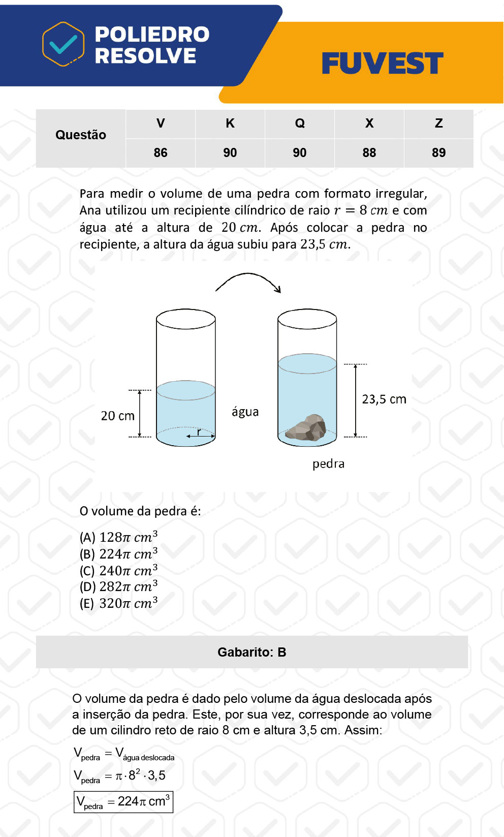 Questão 90 - 1ª Fase - Prova Q - FUVEST 2023