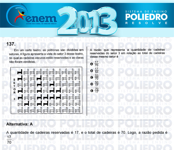 Questão 137 - Domingo (Prova Cinza) - ENEM 2013