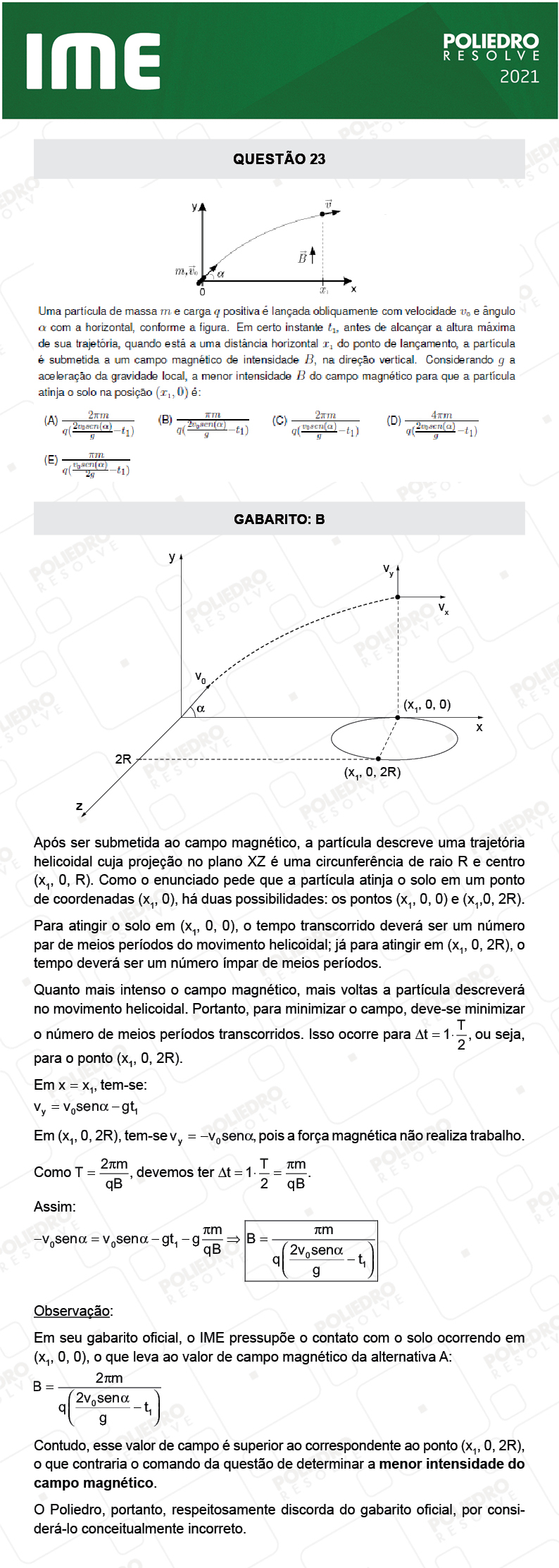 Questão 23 - 1ª FASE - IME 2021