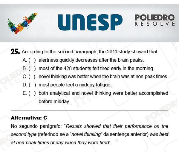 Questão 25 - 1ª Fase - PROVA 4 - UNESP 2018