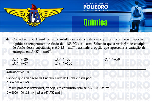 Questão 4 - Química - ITA 2014