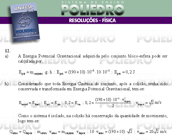 Dissertação 12 - Conhecimentos Específicos - UNIFESP 2008