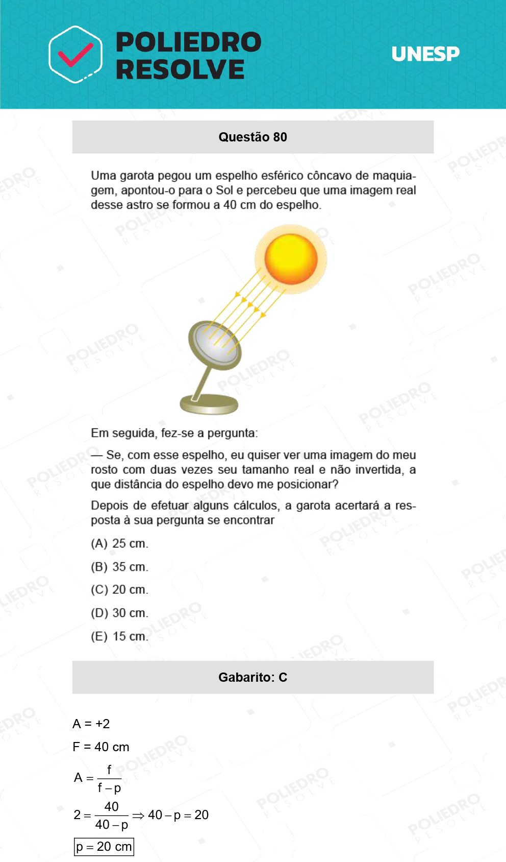 Questão 80 - 1ª Fase - Ext / Hum - UNESP 2022