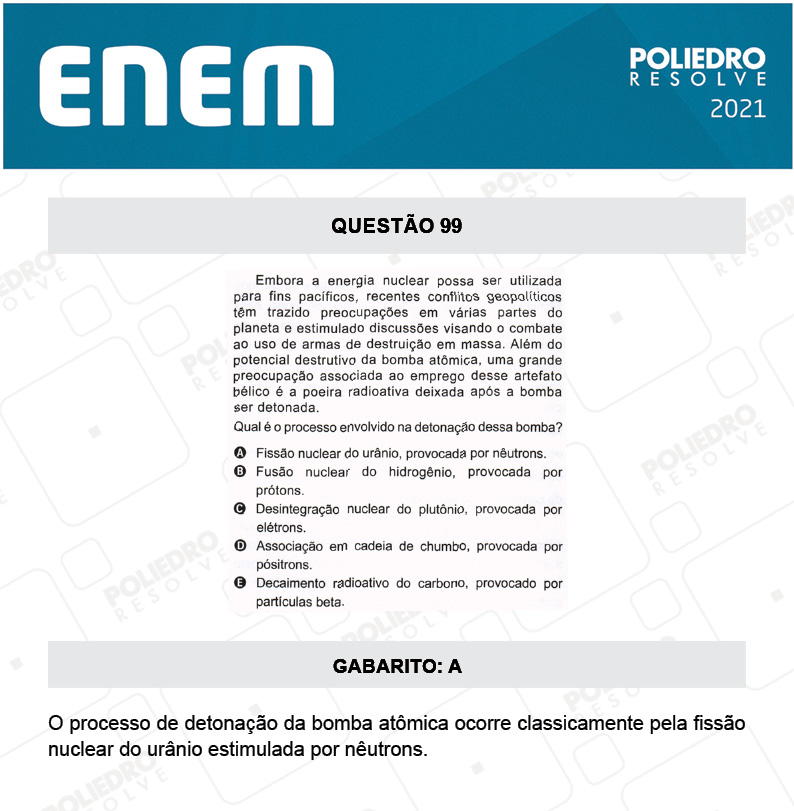 Questão 99 - 2º Dia - Prova Amarela - ENEM 2020