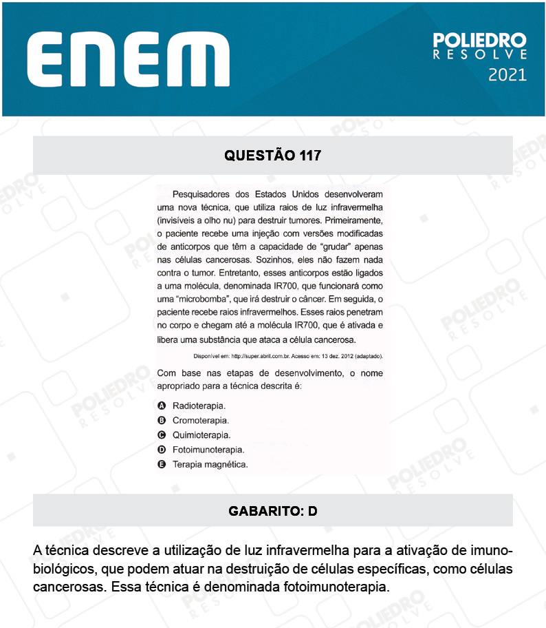 Questão 117 - 2º Dia - Prova Azul - ENEM 2020